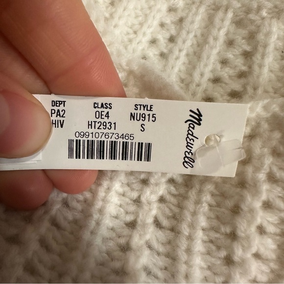 Madewell Pointelle-Stitch Mockneck Sweater heather ivory - Picture 5 of 5